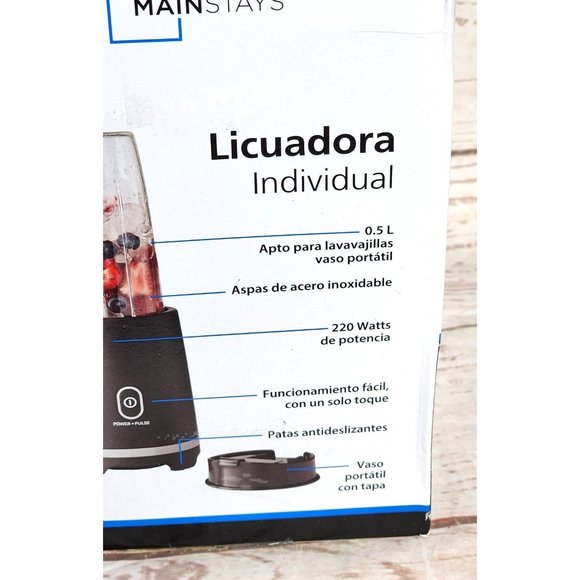 Mainstay 16oz Stainless Steel Personal Blender | Easy One-Touch Operation - Picture 4 of 9